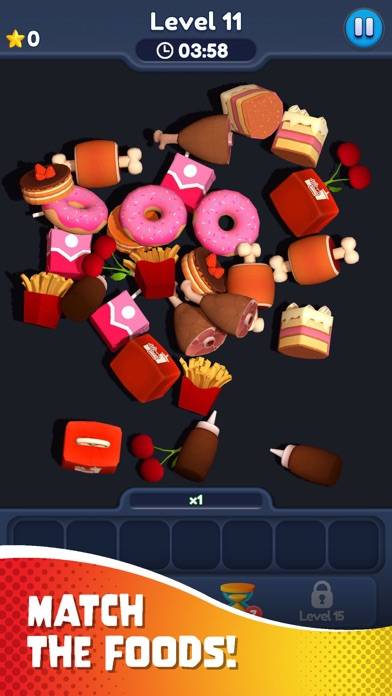 Food Match 3D: Tile Puzzle Captura de pantalla de la aplicación #5