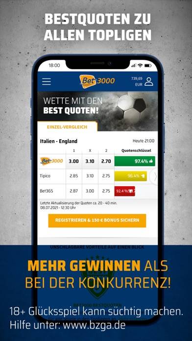Bet3000 Sportwetten App-Screenshot #2