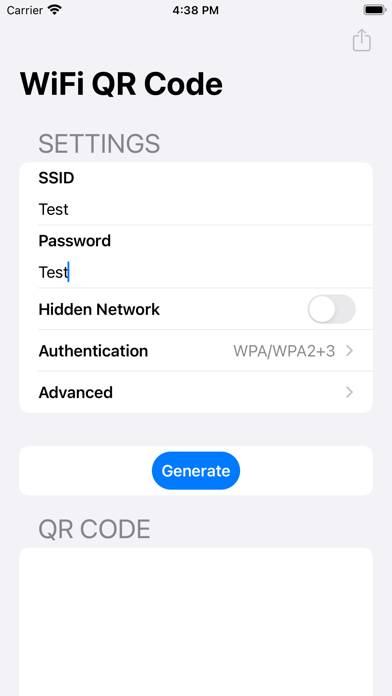 WiFi QR-Code Bildschirmfoto