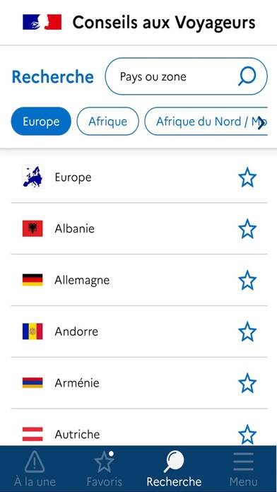 Conseils Aux Voyageurs MEAE Capture d'écran de l'application