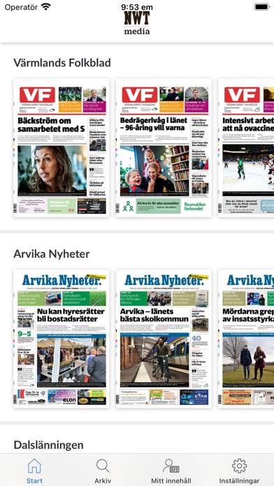 NWT Media E-tidningar App screenshot #1