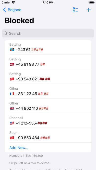 Begone: Spam Call Blocker Capture d'écran de l'application #2