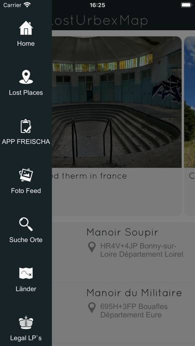Lost Urbex Map App-Screenshot