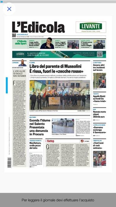 L'edicola Schermata dell'app