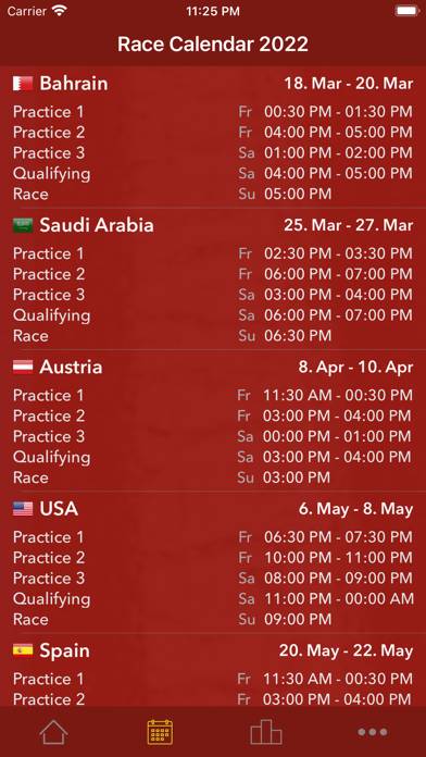 Race Calendar 2022 App screenshot #2
