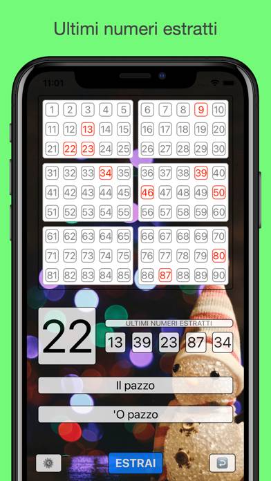 Tombola parlante schermata del gioco