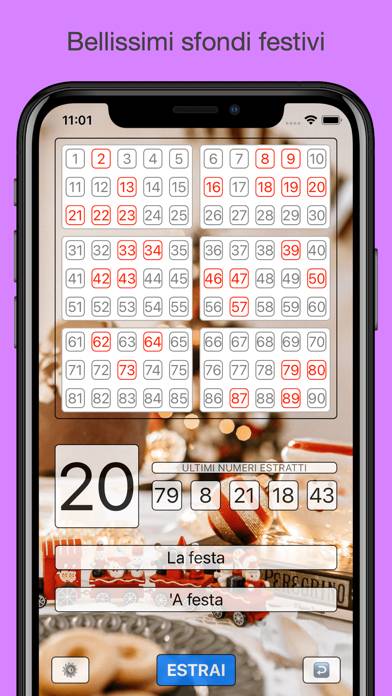 Tombola parlante schermata del gioco