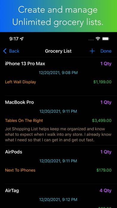 Jot Shopping List App screenshot #2