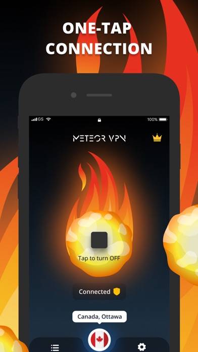 Meteor VPN Schermata dell'app