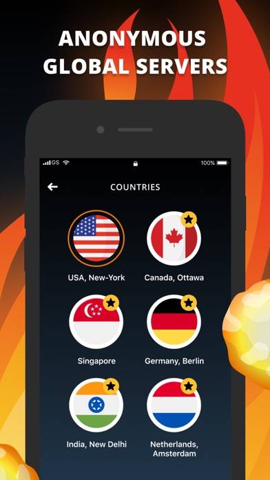 Meteor VPN Schermata dell'app