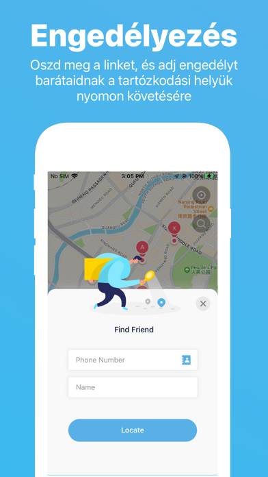 Ricerca e localizzazione Schermata dell'app