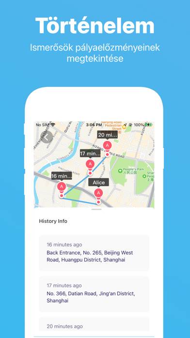 Ricerca e localizzazione Schermata dell'app