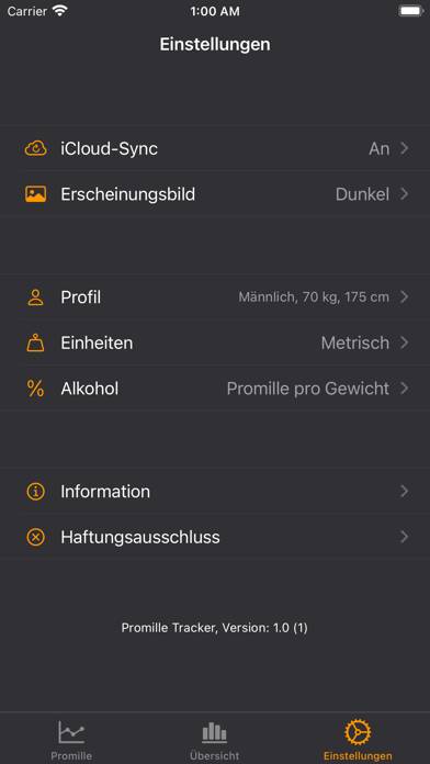 Promille Tracker App-Screenshot #4