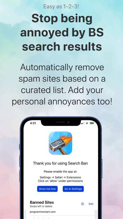 Search Ban: Filter Results Capture d'écran de l'application #3