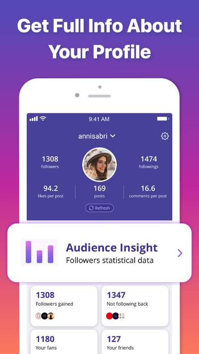 Analytics on Instagram Metrion App-Screenshot #1