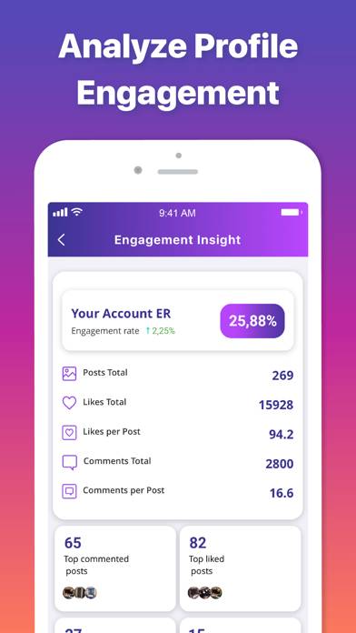 Analytics on Instagram Metrion App screenshot #2