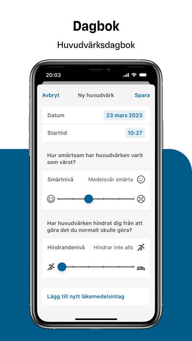 Migränappen App skärmdump #2