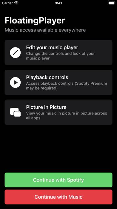 FloatingPlayer: Music Player Captura de pantalla de la aplicación #1