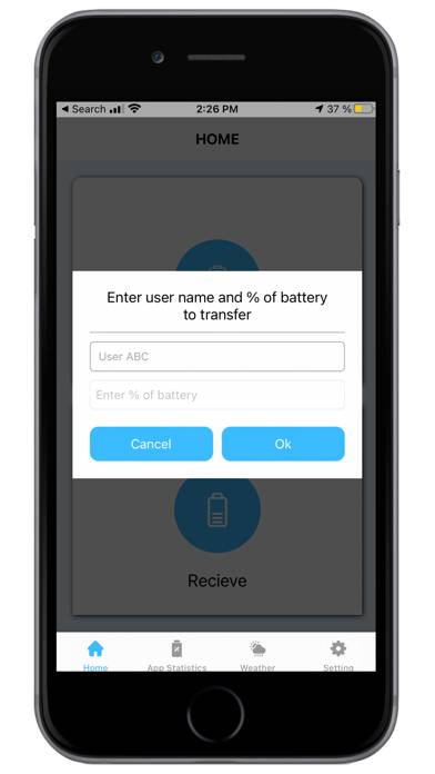 Battery Transfer / Receiver Captura de pantalla de la aplicación