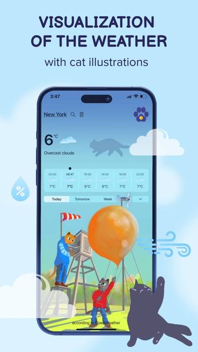FUTURU – cats weather forecast App screenshot #1
