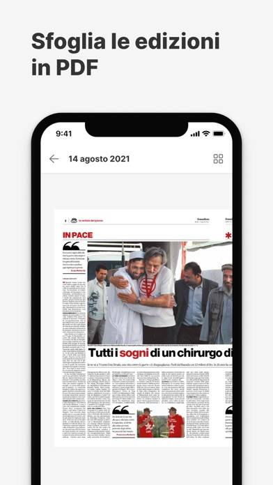 Il manifesto Schermata dell'app