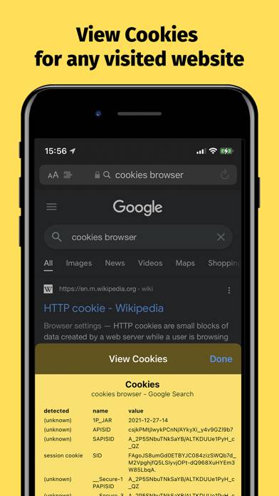 View Cookies Schermata dell'app #1