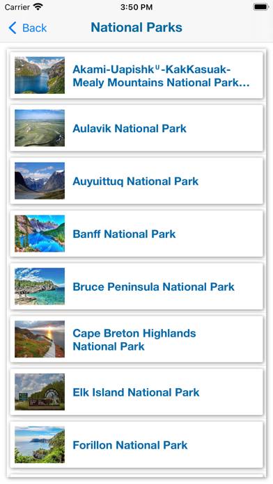 National Parks in Canada Capture d'écran de l'application #3