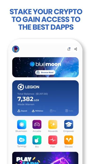 Legion Network Crypto SuperApp Скриншот приложения