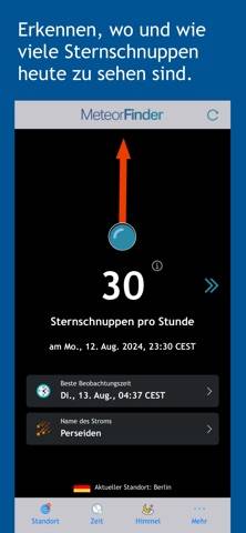 MeteorFinder Bildschirmfoto