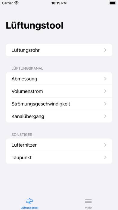 Lüftungstool App-Screenshot #2