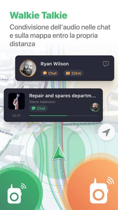 Roolz Walkie Talkie & GPS Mapa Captura de pantalla de la aplicación