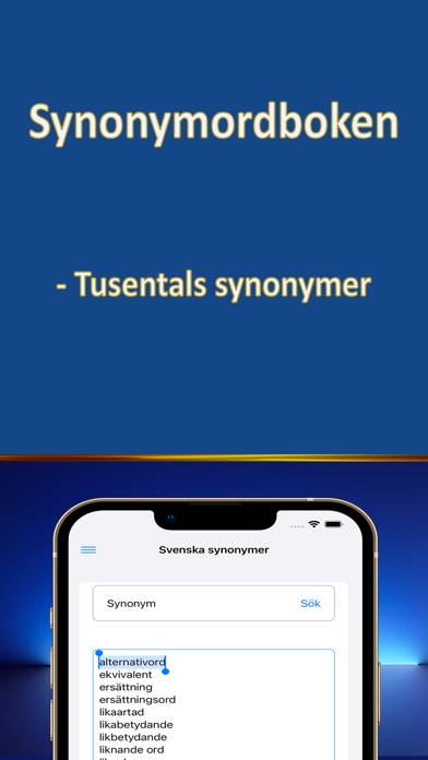 Synonymboken App skärmdump
