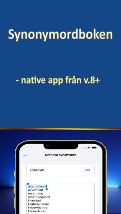 Synonymboken App skärmdump
