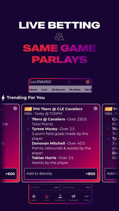 BetPARX NJ game screenshot
