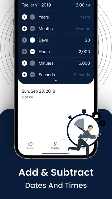 Date & Time Calculator plus Capture d'écran de l'application