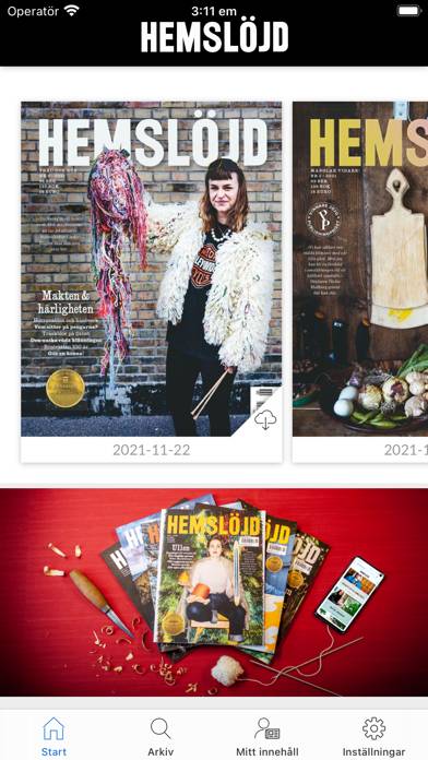 Tidningen Hemslöjd skärmdump