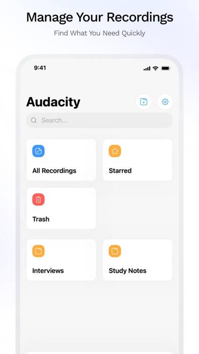 Audacity Audio Recorder App Schermata dell'app #4