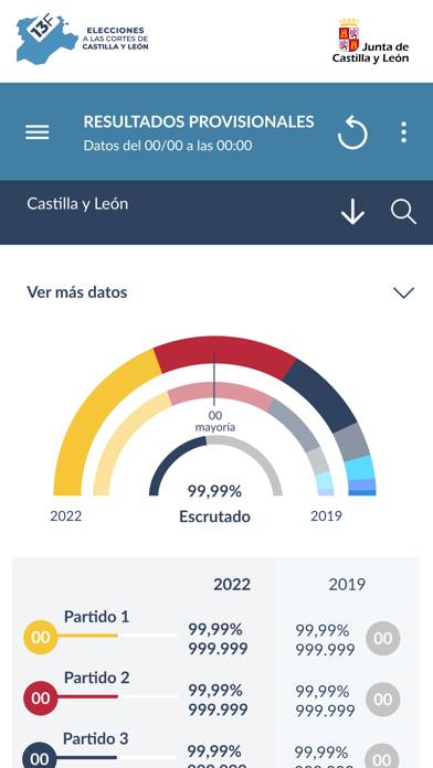 Elecciones Castilla y León 13F Captura de pantalla de la aplicación #4