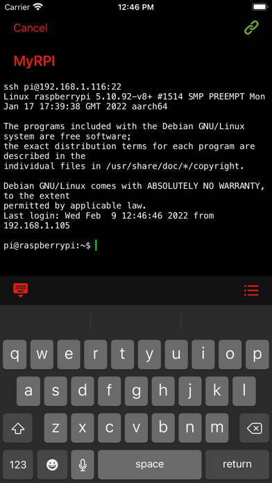 My RPI SSH App screenshot