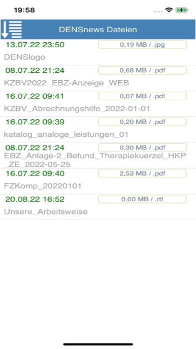 DENSnews App-Screenshot