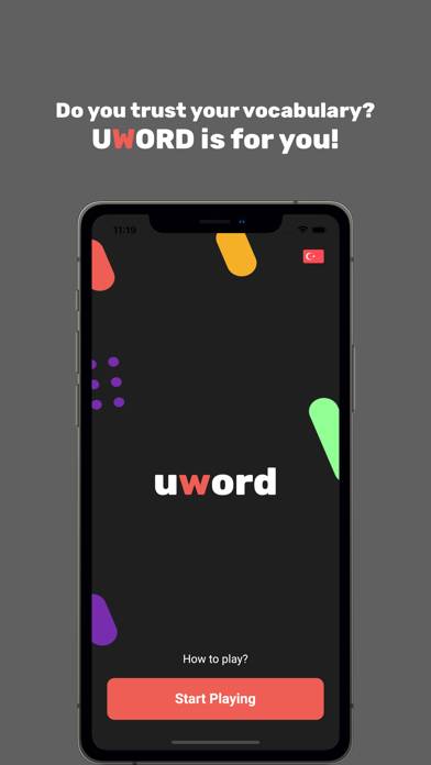 Uword: Online Word Game App screenshot #1
