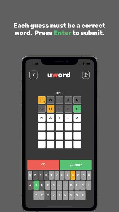 Uword: Online Word Game Uygulama ekran görüntüsü #3