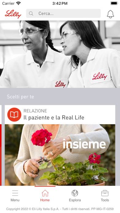 Lilly Italia Schermata dell'app