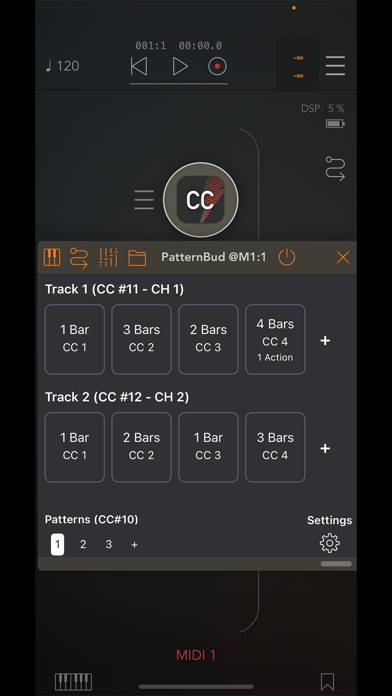 PatternBud - MIDI CC Sequencer Bildschirmfoto