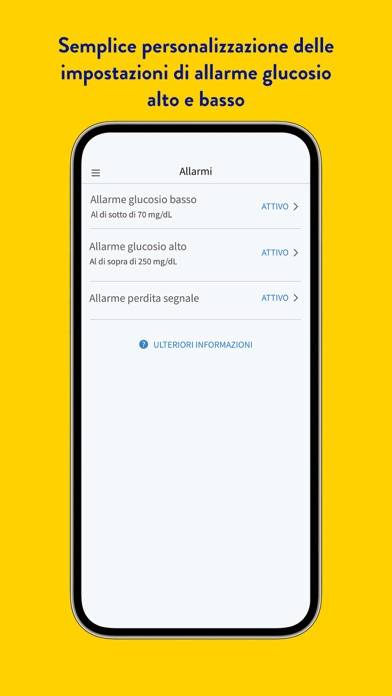 FreeStyle Libre 3 Schermata dell'app