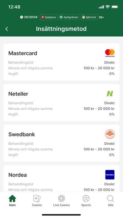 Campobet-Spel på Sport, Casino skärmdump av spelet