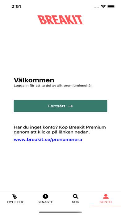 Breakit App skärmdump #3