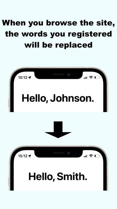 Word Replacer for Safari App screenshot #1