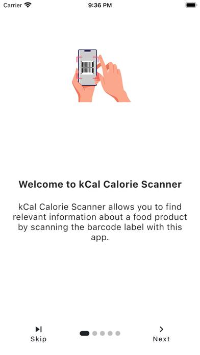 kCal Calorie Scanner skärmdump