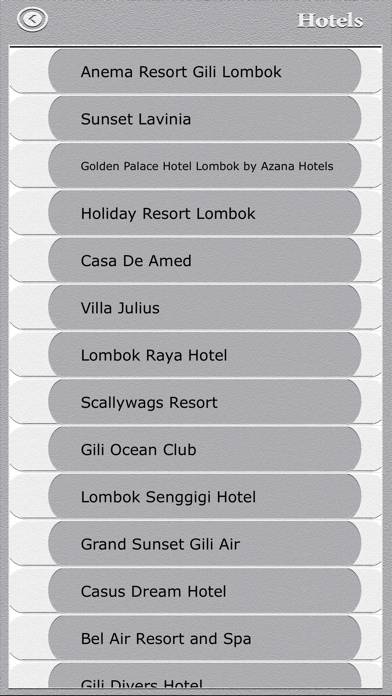 Lombok Island App-Screenshot